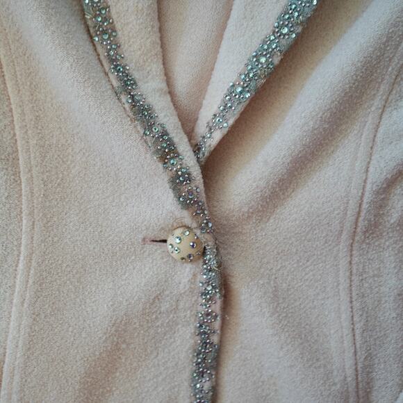 St.John Evening Sz 6‎ SOFT PINK Glam Boucle Santana Knit Blazer Jacket Set - Picture 12 of 12
